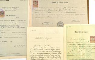 cca 1900 71 db osztrák, okmánybélyeges irat