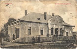 1911 Sztropkó, Stropkov; postaépület / post office (apró lyukak / small pinholes)