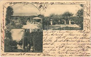 1902 Eperjes, Presov (?); nyaraló, park, hinta. Fénynyomat Divald műintézetéből / villa, park, swing (EK)