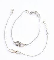 Ezüst(Ag) karkötő, 2 db, jelzett, h: 18 és 20 cm, bruttó: 4,11 g