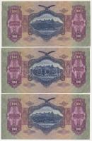 1930. 100P (3x) sorszámkövetők T:I-,II Adamo P17