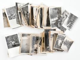 Fürdőzéssel, Balatonnal kapcsolatos képek, 75 db vegyes fotó, közte több feliratozott, 5,5x4 cm és 1...