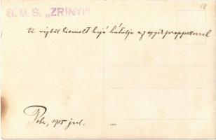 1915 Pola, Pula; SMS Zrínyi az Osztrák-Magyar Haditengerészet Radetzky-osztályú pre-dreadnought csat...