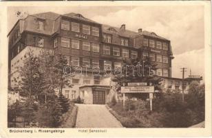 1929 Bierutowice, Brückenberg, Karpacz Górny (Karpacz, Krummhübel); Hotel Sanssouci, restaurant, automobile garage (fa)