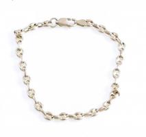 Ezüst(Ag) karkötő, jelzett, h: 21 cm, nettó: 7,15 g