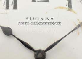 Doxa Anti-Magnetique fém tokos zsebóra, működik, sérült számlappal, kis kopással, apró rozsdafoltokk...