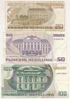 Ausztria 1984. 100Sch + 1986. 20Sch + 50Sch T:III
Austria 1984. 100 Schilling + 1986. 20 Schilling ...