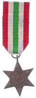 Nagy-Britannia 1945. Az Olaszország csillag Br kitüntetés mellszalaggal T:1- Great-Britain 1945. The Italy Star Br decoration with ribbon C:AU