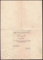 1941 Bp., Kinevezési okmány Keresztes-Fischer Ferenc (1881-1948) belügyminiszter saját kezű aláírása...