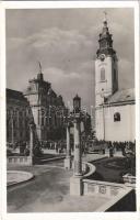 1940 Nagyvárad, Oradea; Szent László templom, katonai ünnepség / church, military parade