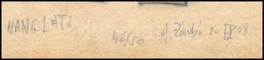 ef.Zámbó (efZámbó) István (1950-): Hanglátó, 2008. Computer print, merített papír, jelzett, számozot...