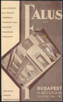 cca 1930 Falus KFT. Budapest kihajtható, laticelből készített termékek képes, rajzos reklámja, szép állapotban