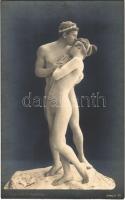Élő Márvány. Meztelen erotikus pár szobor / Lebender Marmor / Erotic nude lady couple sculpture