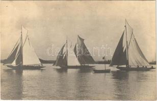 Homok behajózása / WWI Austro-Hungarian Navy, K.u.K. Kriegsmarine, sailboat transporting sand. photo