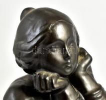 Tóth Valéria (1943- ): Merengő. Jelzett, mázas kerámia m: 26 cm