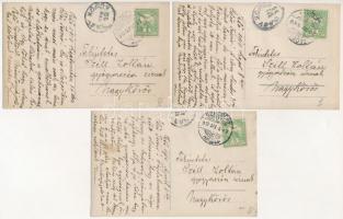 1910 Szécsény - 3 db régi családi fotó képeslap / 3 family photo postcards