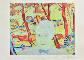 DrMáriás (Máriás Béla, 1966-): Kosztolányi Dezső Edward Hopper műtermében. Computer print, merített papír, jelzett, számozott (1/2), 25×31 cm