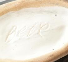 Beve jelzéssel: Retro kerámia váza. Mázas kerámia, kézzel festett, hibátlan 24x17 cm