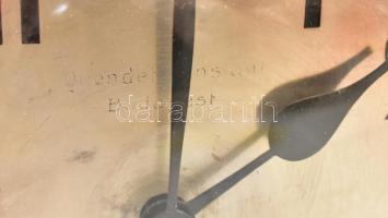 Quendel Constant Budapest réz art deco felesütős asztali óra, ingajáratos, Lenzkirch szerkezettel, e...