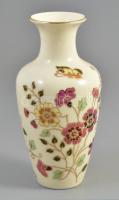Zsolnay pillangó mintás porcelán váza. Kézzel festett, jelzett, hibátlan. 16 cm