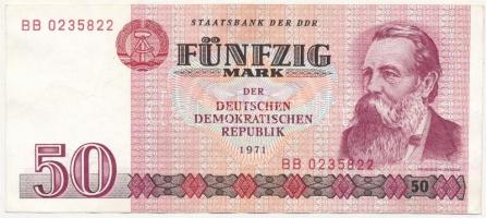 Német Demokratikus Köztársaság 1971. 50M T:III szép papír  GDR 1971. 50 Mark C:F nice paper  Krause P#30