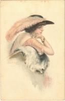 1915 Lady art postcard. Gibson Art Company s: Ditzler (r)