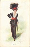 1915 My girl Lady art postcard. E.J. Hey & Co. Series 301. s: Jean (gyűrődés / crease)