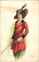 1913 Lady art postcard. No. 1216/1. s: Archie Gunn (EB)