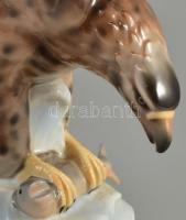 Unterweissbach sas madár Kézzel festett, jelzett, kis lepattanással 31 cm,