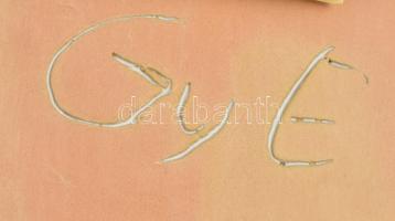 Győrbíró Enikő (1932-1999): Pár. Mázas kerámia fali dísz, kézzel festett. Hibátlan. 31x13 cm