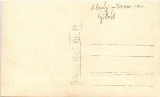 1925 Gibárt, fürdőzők a duzzasztó gátnál. photo