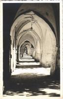 1943 Beszterce, Bistritz, Bistrita; Fő tér, árkádos házak / main square, arcades. photo