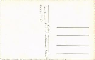 1943 Beszterce, Bistritz, Bistrita; Fő tér, árkádos házak / main square, arcades. photo