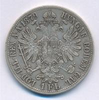 Ausztria 1879. 1Fl Ag "Ferenc József" T:2- 
Austria 1879. 1 Florin Ag "Franz Joseph&...