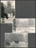 Budapest 1956 telén 13 db fotó albumlapokon 14x9 cm
