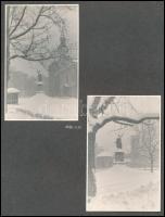 Budapest 1956 telén 13 db fotó albumlapokon 14x9 cm