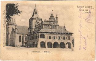 Lőcse, Levoca; városház. Latzin János kiadása / town hall