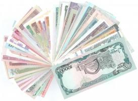 143db-os hajtatlan bankjegy tétel a világ minden tájáról T:I,I- 143pcs of unfolded banknotes lot fro...