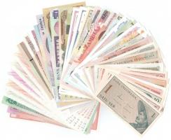 143db-os hajtatlan bankjegy tétel a világ minden tájáról T:I,I- 143pcs of unfolded banknotes lot fro...