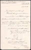 1909 Ihász, K.u.k. Reichskriegministerium címzett katonai dokumentum - Verwaltungskomission des k. u. k. Remontendepots in Ihászi-Marcaltő