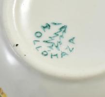 Hollóházi porcelán teás készlet. Matricás, jelzett, hibátlan