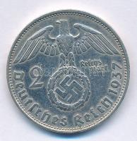 Német Harmadik Birodalom 1937G 2M Ag "Hindenburg" T:2,2- German Third Reich 1937G 2 Mark A...