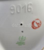 Hollóházi, a Herendi Viktória mintához hasonló gyertyatartó. Kézzel festett, jelzett, hibátlan. 20 c...