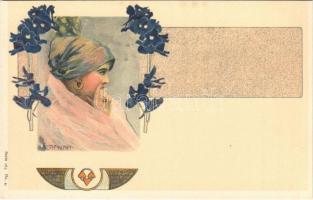 Wiener Künstler Postkarte / Viennese Art Nouveau postcard. Serie 165. No. 4. s: Gottlieb Theodore Kempf