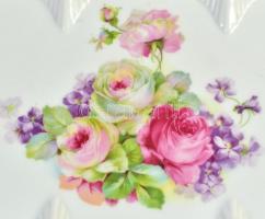 4 személyes mokkás készlet kis tálcával. Formaszámmal jelzett, matricás, kis kopásokkal