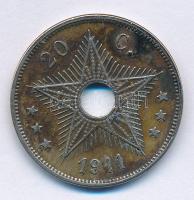 Belga-Kongó 1911. 20c T:2 Belgian Congo 1911. 20 Cents C:XF Krause KM#19