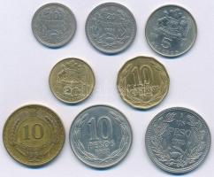Chile 1932-1975. 10c-1P (8xklf) T:1-2- Chile 1932-1975. 10 Cent - 1 Pesos (8xdiff) C:UNC-VF
