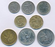 Chile 1932-1975. 10c-1P (8xklf) T:1-2-
Chile 1932-1975. 10 Cent - 1 Pesos (8xdiff) C:UNC-VF