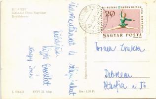 1963 Budapest XII. Csillebérc, Úttörő Nagytábor, zászlófelvonás. Képzőművészeti Alap Kiadóvállalat