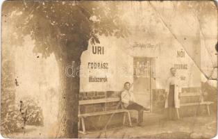 1924 Balatonalmádi, Székány Tibor úri és női fodrász, illatszerek és manikűr üzlete. photo (b)